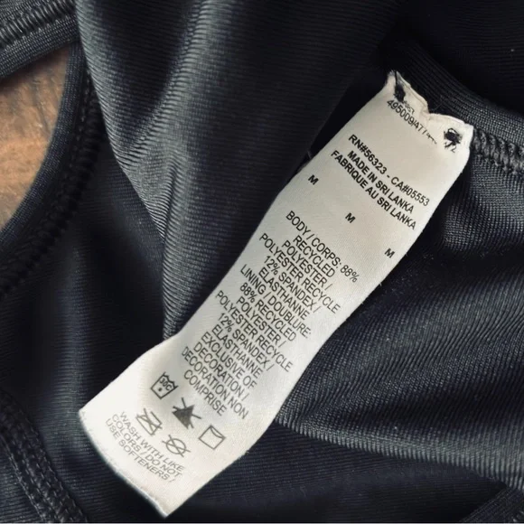 Nike Sports Bra Black White Logo Size M - Picture 4 of 5